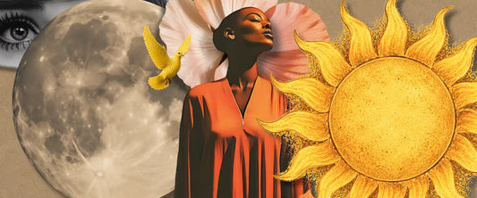 Collage introspectif sur le fait de laisser derrière soi une ancienne version de soi