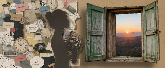 Collage introspectif pour faire de la place dans sa vie et alléger la charge mentale