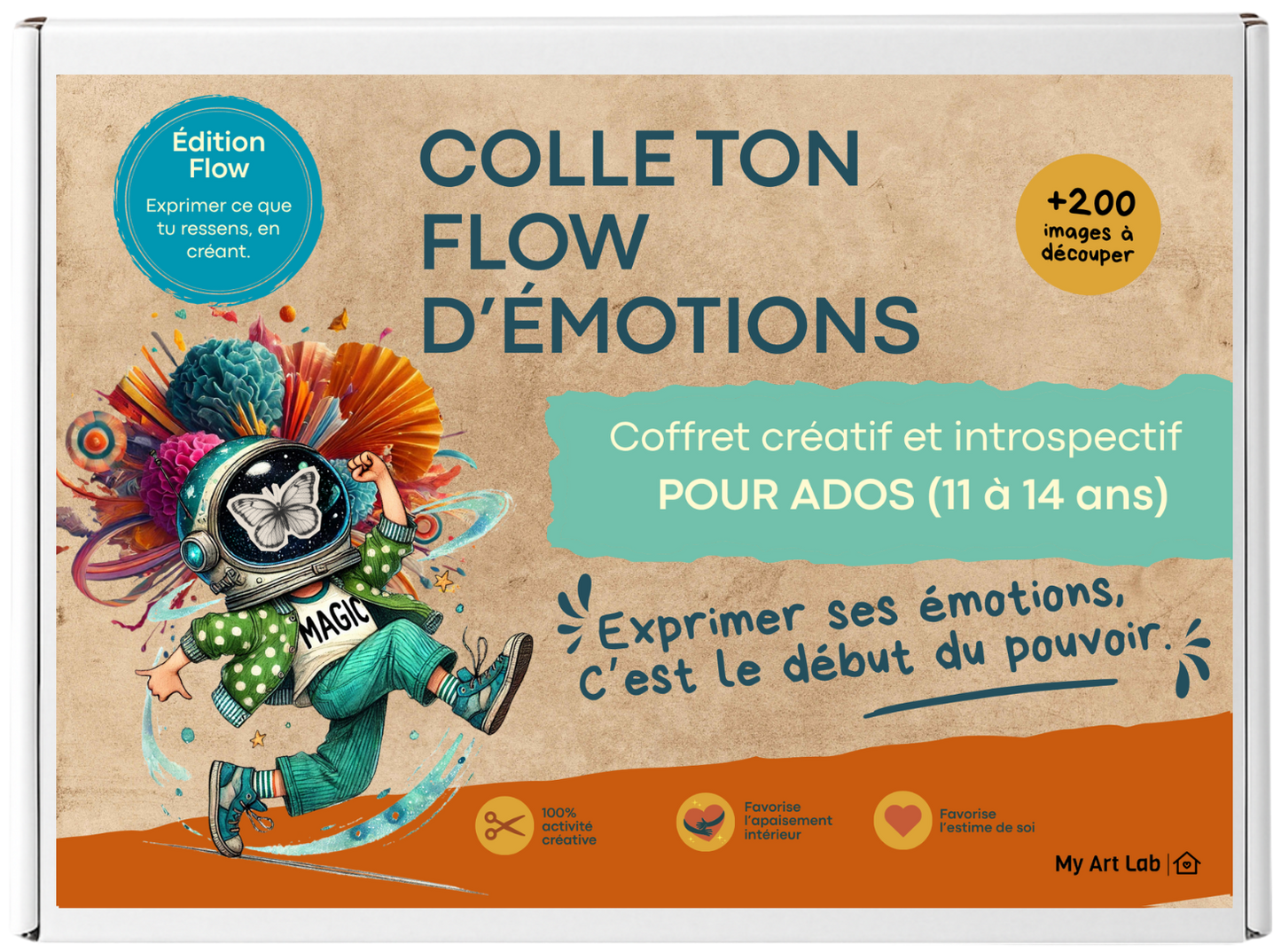 Colle ton Flow d’Émotions – Coffret créatif ados (11–14 ans)
