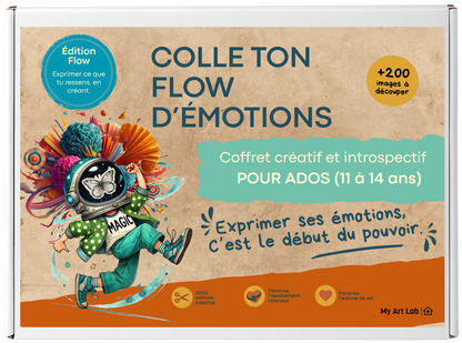 Colle ton Flow d’Émotions – Coffret créatif ados (11–14 ans)