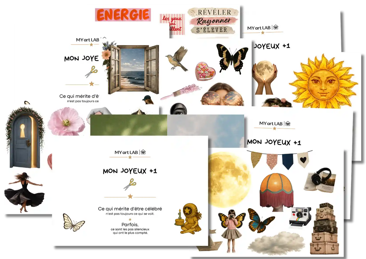 Planches images Pochette Rituel anniversaire créatif et introspectif MY ART LAB
