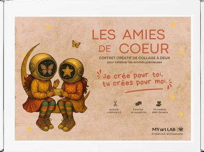 Coffret créatif duo My Art Lab à faire entre copines avec activité de collage à deux pour partager un moment unique