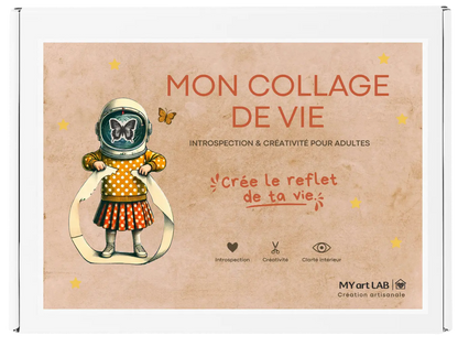 Coffret My Art Lab Mon Collage de Vie fermé, kit créatif de collage introspectif pour adultes