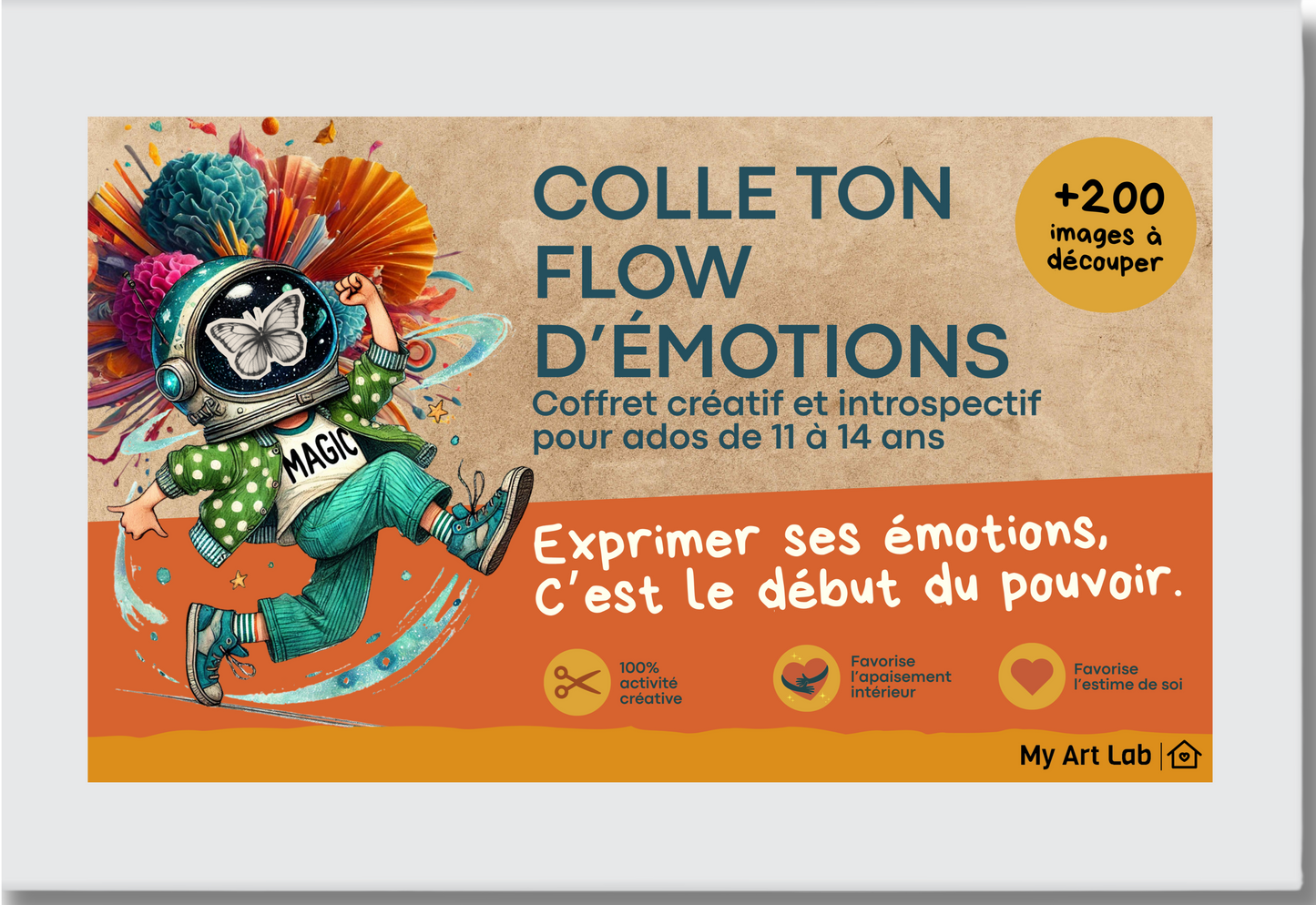 face packaging du coffret colle ton flow d emotions pour ados 