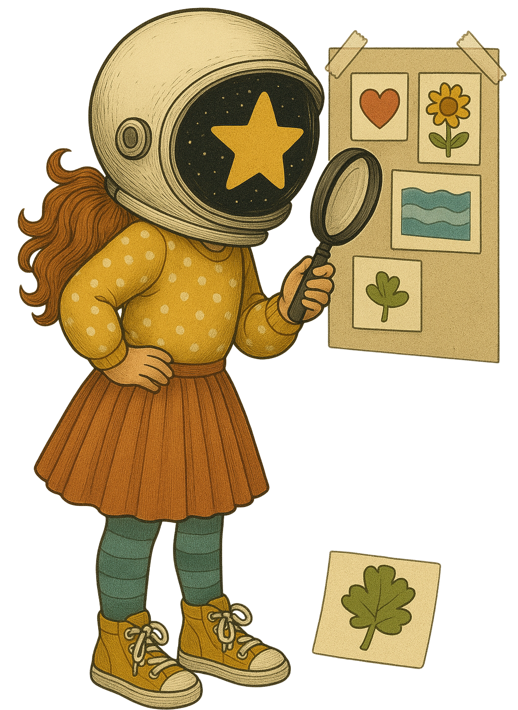personnage loupe analyse collage