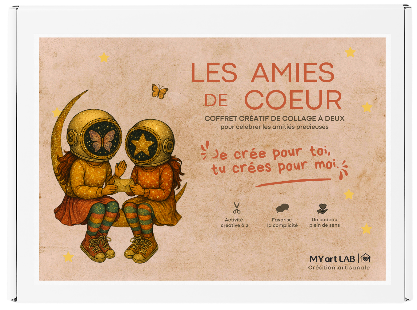 Coffret créatif duo My Art Lab pour amies avec activité de collage à deux pour partager un moment unique