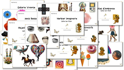 Coffret colle tonn flow, collage émotions pour ados, images à découper kit créatif My Art Lab